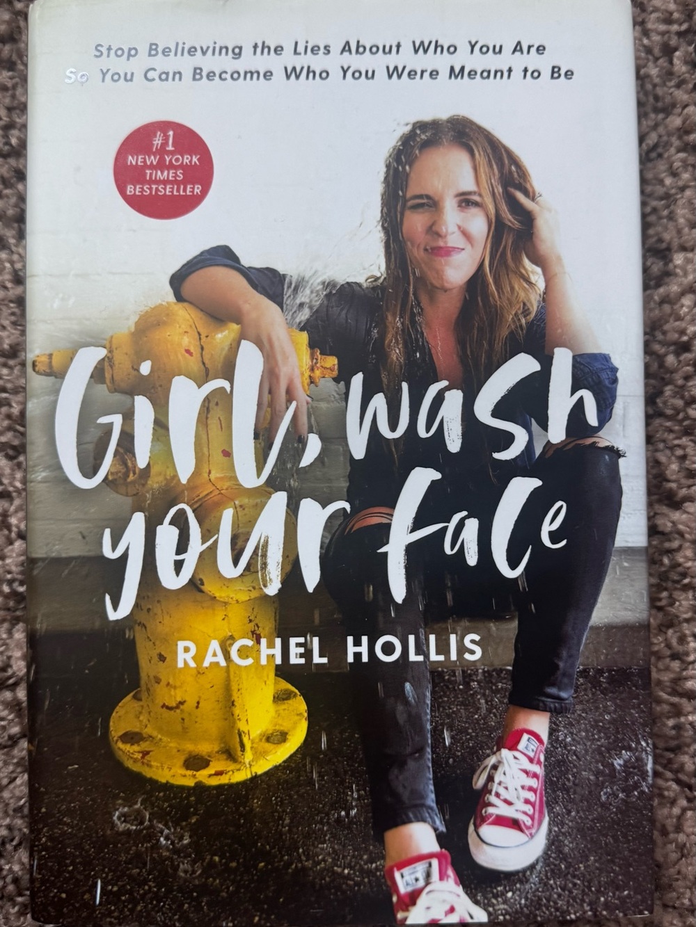 Pink Sneakers Graphic Wash-Face Inspirational Book